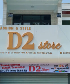Bảng hiệu Fashion & Style D2 store